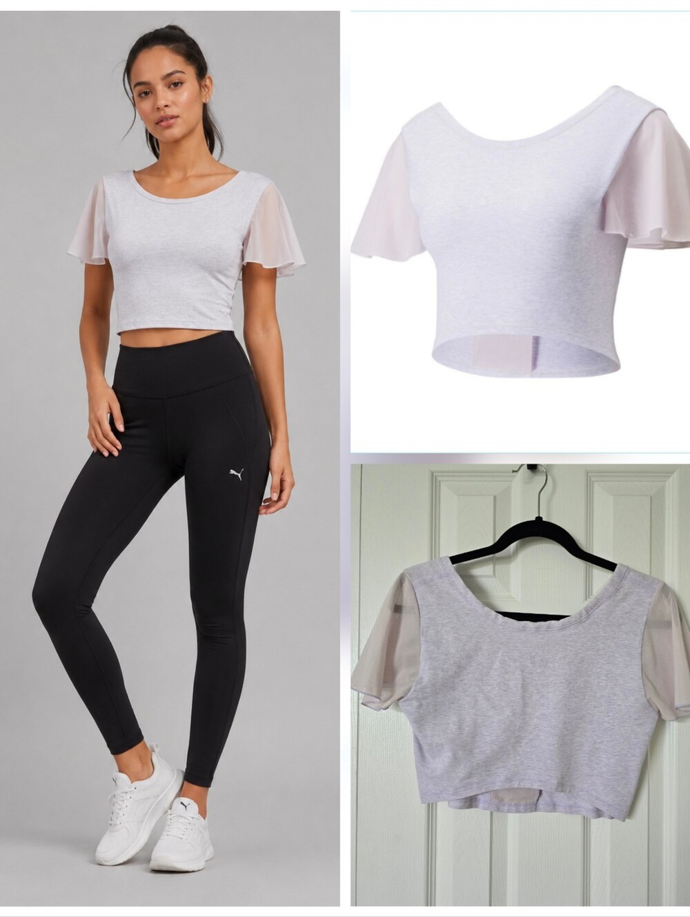 PUMA Women's Exhale Studio Crop Flutter T Shirt